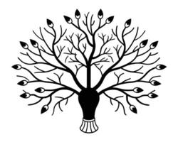 träd silhuett ikon illustration vektor