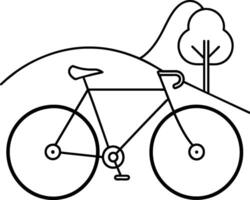 cykel färg sidor. fordon linje konst för färg bok vektor