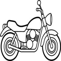 Hand gezeichnet Motorrad isoliert auf Weiß Hintergrund Färbung Seite vektor