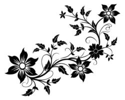 Hand gezeichnet Blumen auf ein Weiß Hintergrund vektor