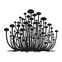 ein Cluster von Honig Pilz Silhouetten vektor