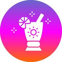 Cocktail Glyphe Gradient Kreis Symbol Design vektor