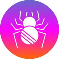 Spinne Glyphe Gradient Kreis Symbol Design vektor