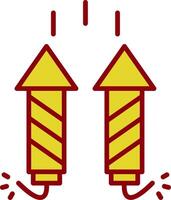 Feuerwerk Jahrgang Symbol Design vektor