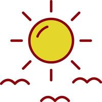 Sonne Jahrgang Symbol Design vektor