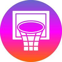 Basketball Band Glyphe Gradient Kreis Symbol Design vektor