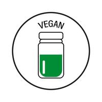 vegan dryck ikon. burk med en dryck. illustration vektor