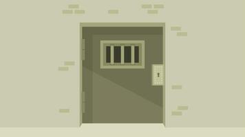 Sicherheit Gefängnis Tür im ein Gefängnis sperren vektor