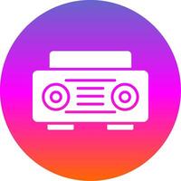 Radio Glyphe Gradient Kreis Symbol Design vektor