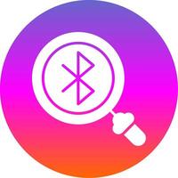 Bluetooth Glyphe Gradient Kreis Symbol Design vektor