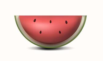 3d Wassermelone. süß tropisch Obst drucken. Sommer- Verkauf Clip Kunst. frisch Frucht, 3d Wasser Melone Symbol isoliert auf Weiß. Illustration eps 10 vektor
