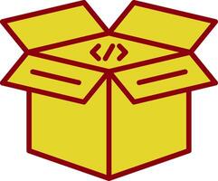 öffnen Box Jahrgang Symbol Design vektor
