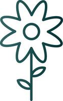 Symbol für den Verlauf der Blumenlinie vektor