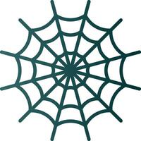 Spindel webb linje lutning ikon vektor