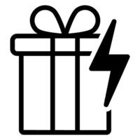 Geschenkbox-Glyphe-Symbol vektor