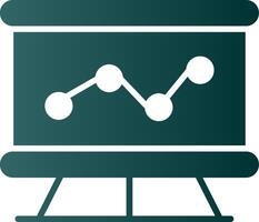 Whiteboard Glyphe Gradient Symbol vektor