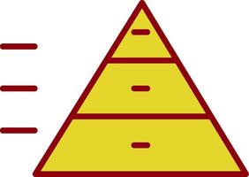 Pyramide Diagramm Jahrgang Symbol Design vektor