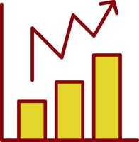 statistisch Diagramm Jahrgang Symbol Design vektor