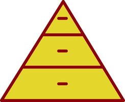 Pyramide Diagramme Jahrgang Symbol Design vektor