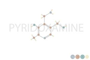 Pyridoxamin molekular Skelett- chemisch Formel vektor