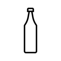 einfach Flasche Symbol. Bier Getränk. vektor