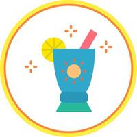 Cocktail eben Kreis Symbol vektor