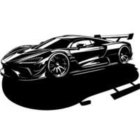 schwarz und Weiß Illustration von ein Hyperauto Sport Auto vektor