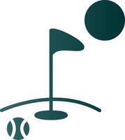 Golf Glyphe Gradient Symbol vektor