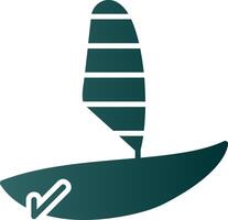 Windsurfen Glyphe Gradient Symbol vektor