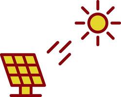 Solar- Leistung Jahrgang Symbol Design vektor