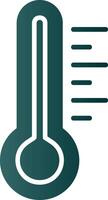 Symbol für den Gradienten der Thermometer-Glyphe vektor