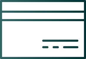 Symbol für den Gradienten der Kreditkartenlinie vektor