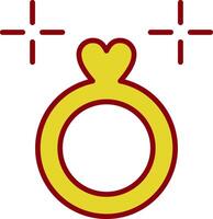 Hochzeit Ring Jahrgang Symbol Design vektor