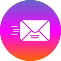 Email Glyphe Gradient Kreis Symbol Design vektor