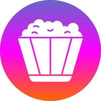 Popcorn Glyphe Gradient Kreis Symbol Design vektor