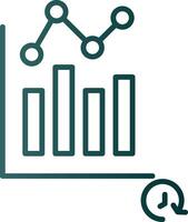 Zeit Analyse Linie Gradient Symbol vektor