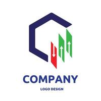 investering och handel logotyp design för grafisk designer eller webb utvecklare vektor