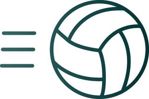 Volley Ball Linie Gradient Symbol vektor