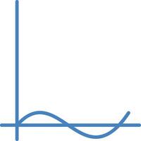 Vinka Diagram linje fylld blå ikon vektor