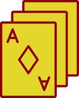 Poker Karten Jahrgang Symbol Design vektor