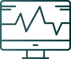 System Überwachung Linie Gradient Symbol vektor