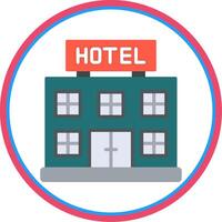 Hotel eben Kreis Symbol vektor