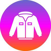 Jacke Glyphe Gradient Kreis Symbol Design vektor