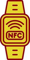 nfc Jahrgang Symbol Design vektor