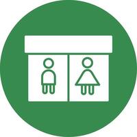 offentlig toalett mång Färg cirkel ikon vektor