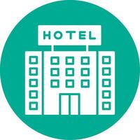 Hotel multi Farbe Kreis Symbol vektor