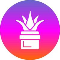 Aloe vera Glyphe Gradient Kreis Symbol Design vektor