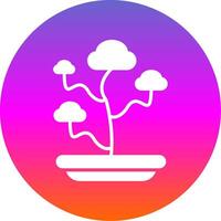 Bonsai Glyphe Gradient Kreis Symbol Design vektor