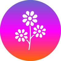 Blume Glyphe Gradient Kreis Symbol Design vektor