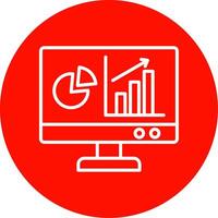 företag data mång Färg cirkel ikon vektor